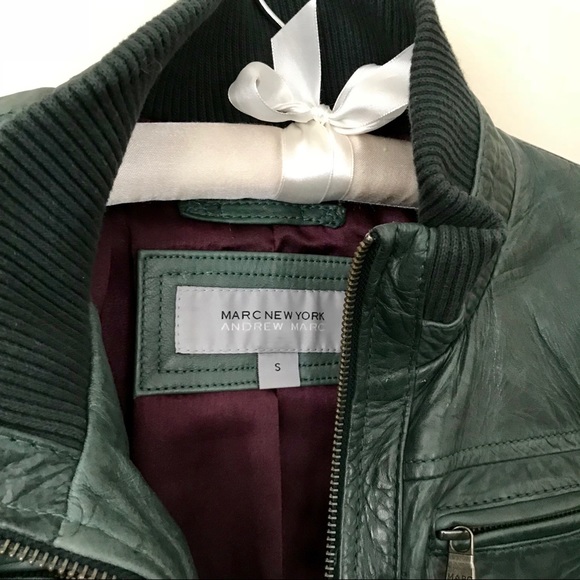 MARC NEW YORK Leather jacket, green - Picture 3 of 11